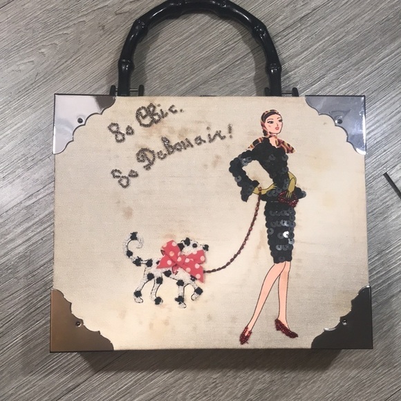 Vintage Cigar Box “So Chic” Embroidered & Beaded Handbag - Picture 6 of 10